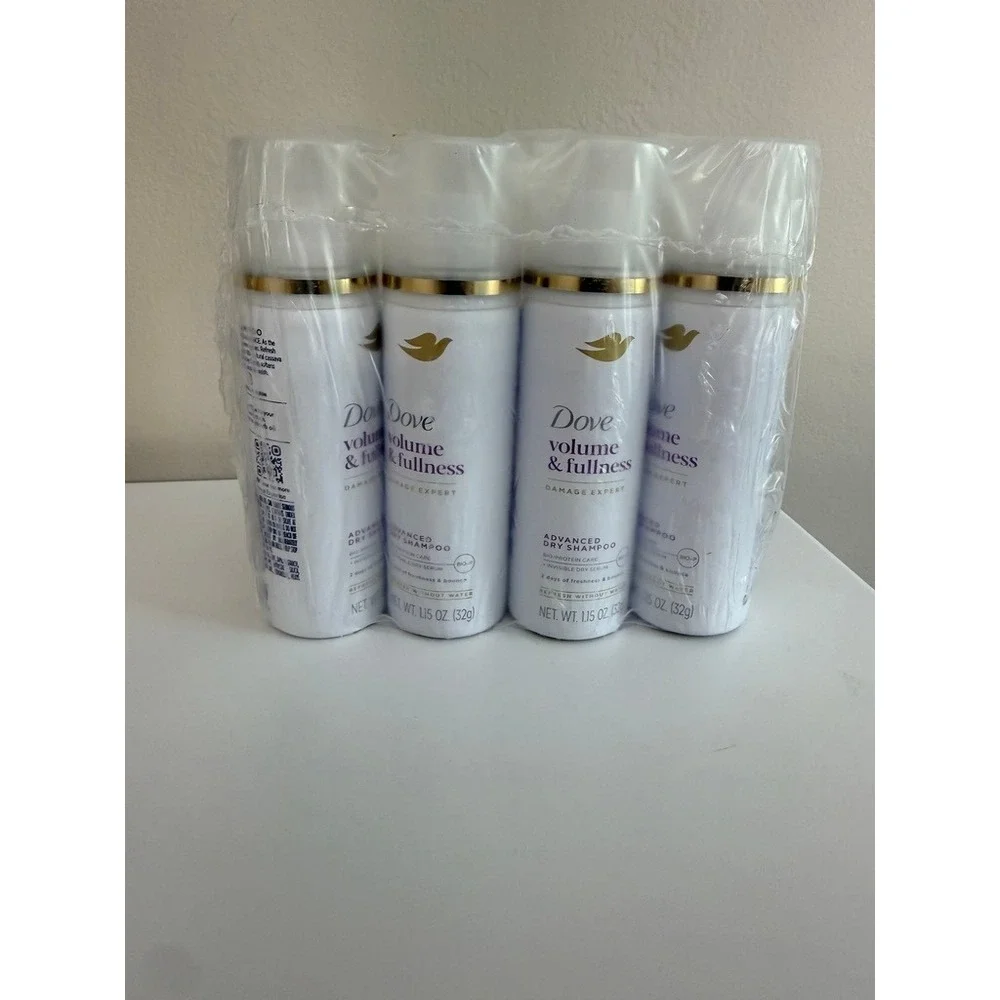 Dove Dry Shampoo Set of 4 1.15oz Travel Size Volume & Fullness NWT